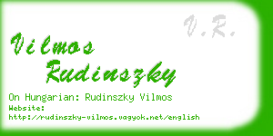 vilmos rudinszky business card